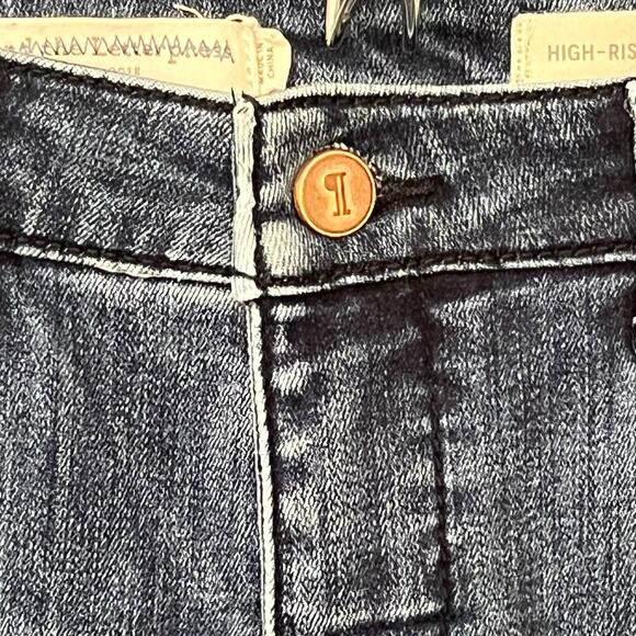 Pilcro Anthropologie Jeans Size 27 Button Hem High-Rise Bootcut Flare Stretch - Picture 7 of 14